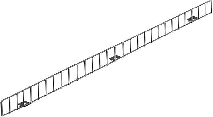 10 Pcs 36" * 3" Black Retail Gondola Shelf Front Wire Fence Guard Rail - Display Enhancer for Retail Stores, Sturdy Shelf Guardrail