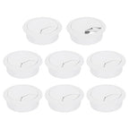 uxcell 8 Pcs 50mm (1.97 Inch) Desk Grommet, Plastic Cable Hole Cover, Wire Cord Cable Organizer for Home Office Computer Desk Cabinet, White
