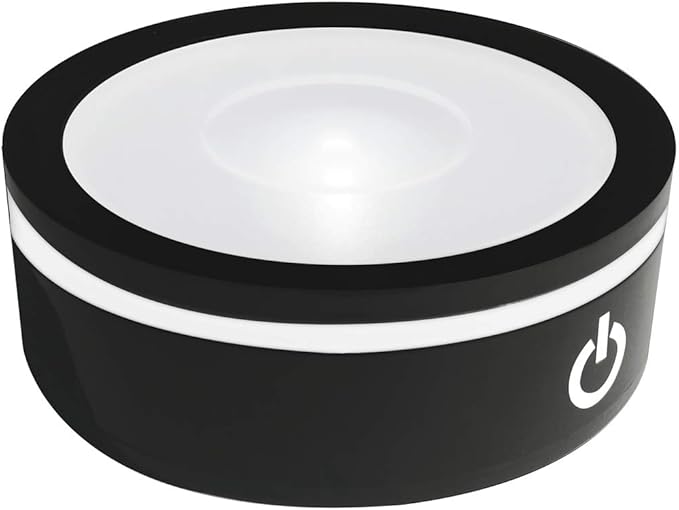 EUSTUMA LED Light Base Non-Slip Round Display Stand for 3D Crystal Glass Ball Art with Sensitive Touch Switch,Multiple Colors Display,Holiday Party Decoration. (No Rotating)(Concave base)