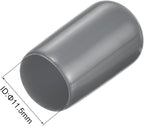 uxcell 10pcs Rubber End Caps 11.5mm ID Vinyl Round End Cap Cover Screw Thread Protector Dark Grey