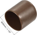 uxcell 5pcs Rubber End Caps 29mm(1 1/8") ID Vinyl PVC Round Tube Bolt Cap Cover Screw Thread Protectors Brown