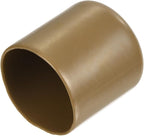 uxcell 20pcs Rubber End Caps 32mm(1 1/4") ID Vinyl PVC Round Tube Bolt Cap Cover Screw Thread Protectors Light Brown