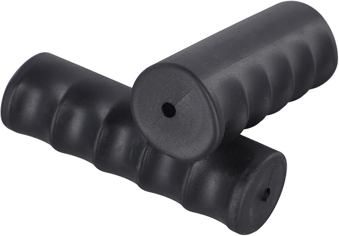 2Pcs Wheelbarrow Handle Covers 22-30mm Rubber Grip Sleeves Non Slip Garden Cart Handles Shock Absorption Black(118 x 29mm)