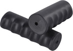 2Pcs Wheelbarrow Handle Covers 22-30mm Rubber Grip Sleeves Non Slip Garden Cart Handles Shock Absorption Black(118 x 29mm)