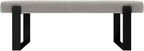 VANT Upholstered Bed Bench - Weave Moondust Grey - Matte Black - Contemporary Modern, Bedroom Bench Seat, Hallway, or Entryway