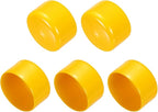 uxcell 5pcs Rubber End Caps 65mm(2.6 Inch) ID Vinyl PVC Round Tube Bolt Cap Cover Screw Thread Protectors Yellow