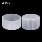 uxcell 4pcs Rubber End Caps 80mm ID Vinyl Round Tube Bolt Cap Cover Screw Thread Protectors Clear, 50mm Height