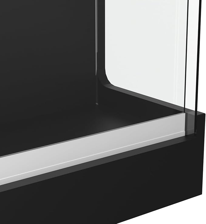 72" W x 22" D x 42" H - Ledgetop Checkout Counter with Glass Showcase View Front, Black Wooden Cash Register Stand with Showcase,Retail Glass Display Cabinet Counter