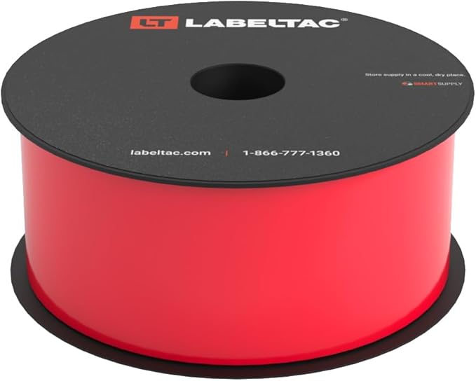 LabelTac 4 and Pro Model Indoor/Outdoor Rack Label Supply 2" x 150' Red