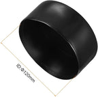 uxcell 4pcs Rubber End Caps 120mm ID Vinyl Round End Cap Cover Screw Thread Protectors Black, 50mm Height