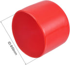 uxcell 5pcs Rubber End Caps 2 3/16"(56mm) ID Vinyl PVC Round Tube Bolt Cap Cover Screw Thread Protectors Red