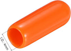 uxcell 20pcs Rubber End Caps 4mm(0.2") ID Vinyl PVC Round Tube Bolt Cap Cover Screw Thread Protectors,Orange
