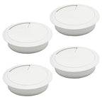 Desk Grommet 2-3/8" (60 mm), Desk Cord Hole Cover, Cable Grommet ABS Plastic, Desk Hole Grommet for Office and Home Table Cable, Detachable Adjustable Cable Cord Organizer (White 4 Pcs)