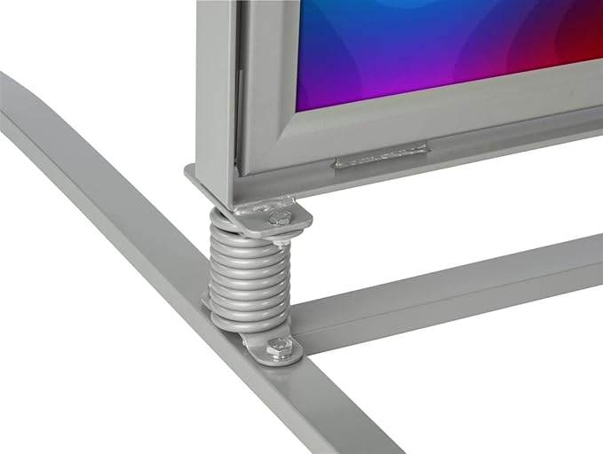 Displays2go 30 x 40 Inch Sidewalk Sign, Waterproof, Snap Frame, Spring Base, Two-Sided, Silver (OWS3040S)