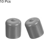 uxcell 10pcs Rubber End Caps 23mm ID Vinyl Round End Cap Cover Screw Thread Protector Light Grey