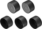 uxcell 5pcs Rubber End Caps 3 9/16"(90mm) ID Vinyl PVC Round Tube Bolt Cap Cover Screw Thread Protectors Black