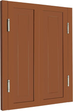 Solid Wood Interior Swing Door with Metal Hinges - Swinging Cafe Doors for Kitchen, Stairs, Bedroom Entrance & Partition (Brown, 27.56"X35.43")