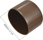 uxcell 10pcs Rubber End Caps 58mm(2 1/4") ID Vinyl Round End Cap Cover Screw Thread Protectors Brown