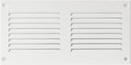 Repa Market 8x4 Inch Air Vent Cover/White Galvanized Steel Louvered Grill Cover with Mesh Screen/Wall or Ceiling Vent/Durable Flush Mount HVAC Register for Indoor and Outdoor Ventilation