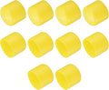 uxcell 10pcs Rubber End Caps 50mm(2") ID Vinyl Round End Cap Cover Screw Thread Protectors Yellow