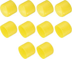 uxcell 10pcs Rubber End Caps 50mm(2") ID Vinyl Round End Cap Cover Screw Thread Protectors Yellow
