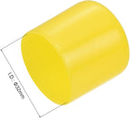 uxcell 10pcs Rubber End Caps 32mm(1 1/4") ID Vinyl Round End Cap Cover Screw Thread Protectors Yellow