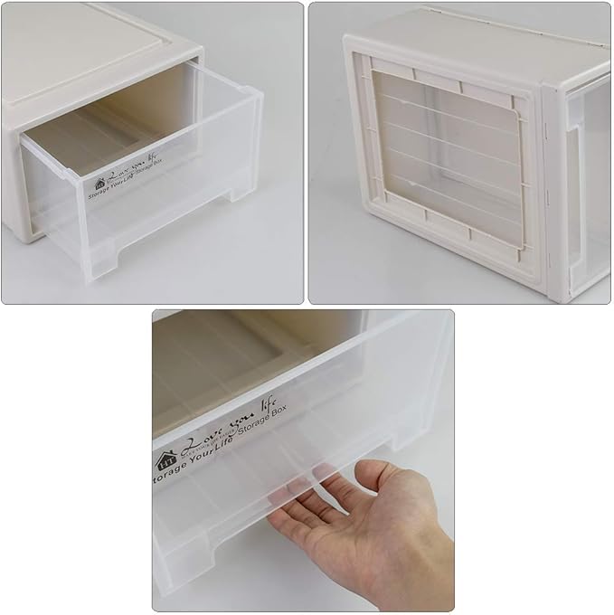 17.8 Quart Stacking Storage Drawer Unit Front Box, 1 Pack