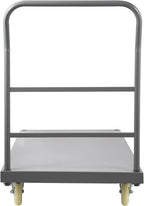 VEVOR Platform Truck, 2000 lbs Capacity Steel Flatbed Cart, 47" Length x 24" Width x 32" Height Flat Dolly, Hand Trucks with 5" Nylon Casters, Heavy-Duty Utility Push Carts for Luggage Moving