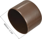 uxcell 10pcs Rubber End Caps 60mm(2 3/8") ID Vinyl Round End Cap Cover Screw Thread Protectors Brown