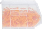 Akro-Mils 30239 AkroBins Plastic Storage Bins, Space-Saving Stackable Bins for Garage, Pantry, Craft Organization, 11-Inch x 8-Inch x 7-Inch, Stone, 6-Pack