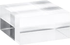 Red Co. Crystal Clear Polished Solid Acrylic Cube Jewelry Display Stand Pedestal Riser, 2” x 4” x 4”