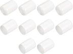 uxcell 10pcs Rubber End Caps 19mm(3/4") ID Vinyl Round End Cap Cover Screw Thread Protectors White