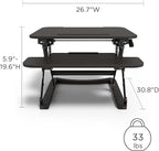 Union & Scale Staples Flexfit 27-inch Adjustable Desk Riser, Black, 2/Pack (UN44901-CCVS)