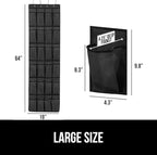 GORILLA GRIP Over the Door Shoe Organizer, 24 Large Breathable Mesh Pockets, Space Saving Hanging Storage Holder, Closet Rack Hanger Holds Up to 40 lbs, Hangs on Closets for Shoes, Accessories, Black