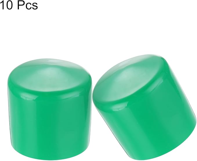 uxcell 10pcs Rubber End Caps 48mm(1 7/8") ID Vinyl Round End Cap Cover Screw Thread Protectors Dark Green