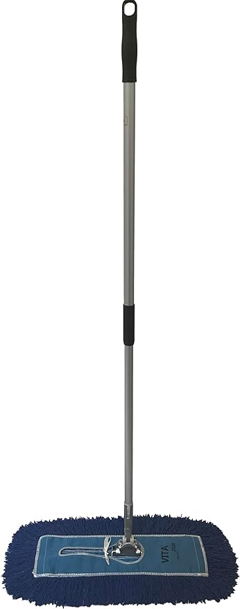 Heavy-Duty Industrial Closed-Loop Dust Mops - 6 Pack (Blue) - 18 Inch