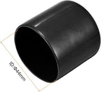uxcell 5pcs Rubber End Caps 1 3/4"(44mm) ID Vinyl PVC Round Tube Bolt Cap Cover Screw Thread Protectors Black