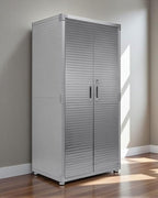 Heavy Duty Storage Solid Stainless Steel Cabinet with Lockable, Adjustable Shelf, Metal Garage Organizer (Granite, 36" W x 24" D x 72" H)