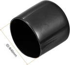 uxcell 5pcs Rubber End Caps 1 13/16"(46mm) ID Vinyl PVC Round Tube Bolt Cap Cover Screw Thread Protectors Black