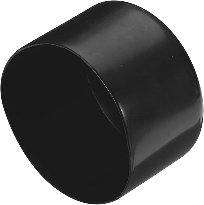 uxcell 4pcs Rubber End Caps 70mm ID Vinyl Round Tube Bolt Cap Cover Screw Thread Protectors Black, 40mm Height
