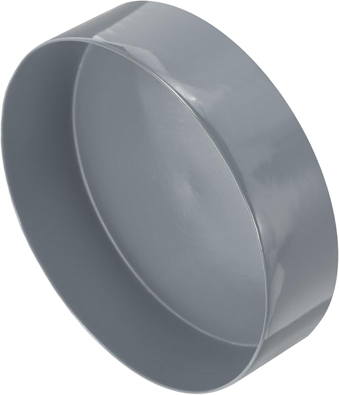 uxcell 4pcs Rubber End Caps 190mm(7 1/2 Inch) ID x 80mm(3 1/8 Inch) H Vinyl Round End Cap Cover Screw Thread Protectors Light Gray