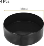 uxcell 4pcs Rubber End Caps 160mm(6 5/16 Inch) ID x 80mm(3 1/8 Inch) H Vinyl Round End Cap Cover Screw Thread Protectors Black