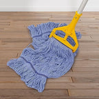 6 Pack Heavy Mop Replace Head，mop Head Replacement,Commercial mop Heads,Reusable Mop Head Refills-Replacement Mop Heads SuitableWet Industrial Blue Cotton Looped End String Head Refill (Blue)