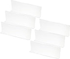 PATIKIL 6 Pack Shelf Dividers for Closet Organization, 13.8x1.57x4.7 Acrylic Closets Separator Kitchen Cabinet Shelves Under Bed Blocker for Bedroom Kitchen Office, Clear
