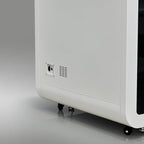 Solo Office Pod, Sound Pod, Mobile Office Pod Booth, SoundProof Booth for Office, Privacy pod, Mobile Roller with Desk, LED Light, Centrifugal Fans and AC USB Ports - White/Smoked Glass