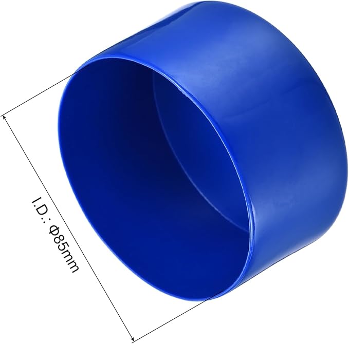 uxcell 4pcs Rubber End Caps 85mm ID Vinyl Round Tube Bolt Cap Cover Screw Thread Protectors Blue, 50mm Height