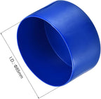 uxcell 4pcs Rubber End Caps 85mm ID Vinyl Round Tube Bolt Cap Cover Screw Thread Protectors Blue, 50mm Height