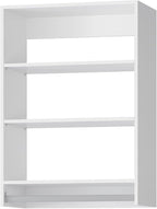 ROOMTEC 25.5" Medium Hanging Closet Unit, Modular Closet System with Hanging Rod, Wardrobe Organizer for Bedroom or Walk-in Closet, Wall Mounted, Customizable Clothes Storage Unit, White