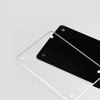 5 Pack Acrylic Label Holder Price Tag Displays Sign Holder with 3M Tape Adhesive Wall Mount Sign Stand (Black 90*60mm/3.54*2.36 inches)