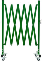 TRUNK Expandable Metal Barricade, 8 FT, Green, Portable Safety Barrier with Casters, Flexible Mobile Barrier Gate, Adjustable Temporary Fence for Garden Indoor,Shopping mall